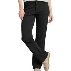 PrAna Halle Pants Zion Water Repellent Straight Roll Up Relaxed Black 14